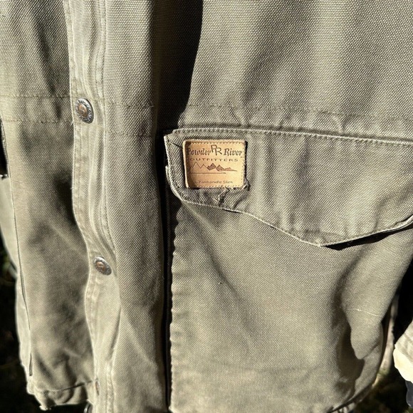 Powder River Outfitters Mens XL Chore Western Work Rancher Green Jacket Sherpa - Picture 5 of 14